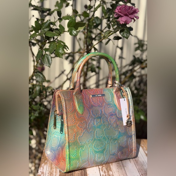 NWT BRAHMIN NEW WITH TAGS Small Caroline All Over Snake - Stunning! price firm - Picture 7 of 15